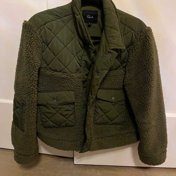 Rails Jackets & Blazers - rails Peyton Womens Quilted Mixed Media Teddy Coat